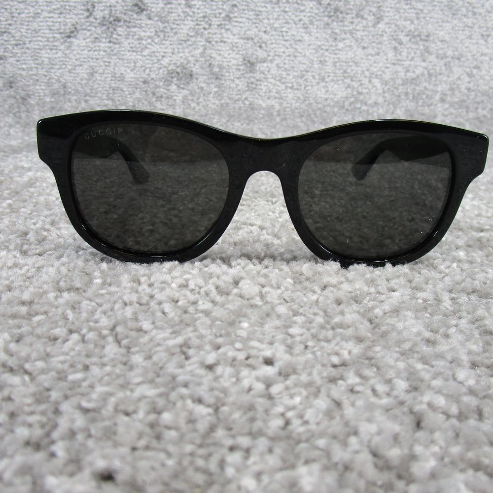 Gucci Sunglasses Round Oval Black Green Gg0003S